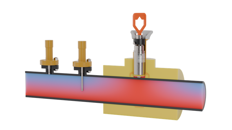 Intrusive probes and non-intrusive sensor