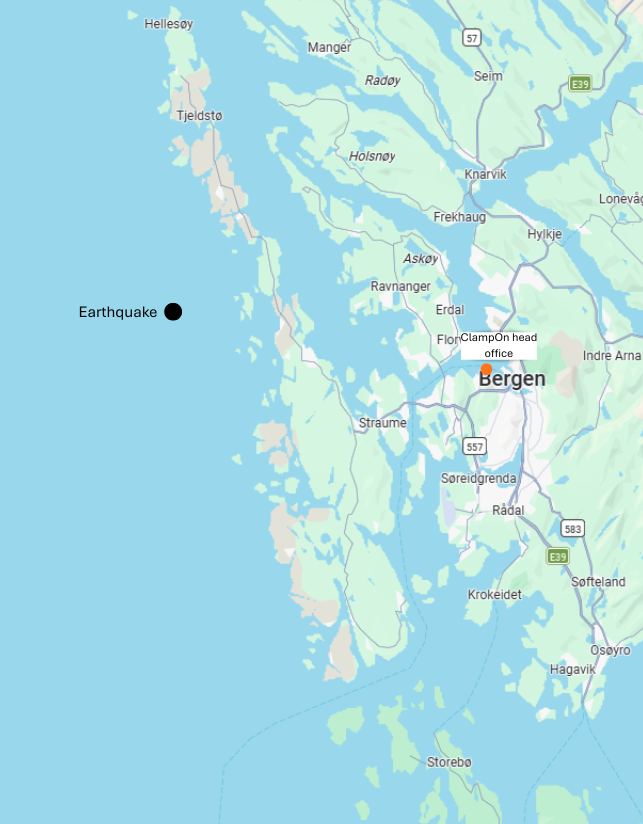 ClampOn office and earthquake