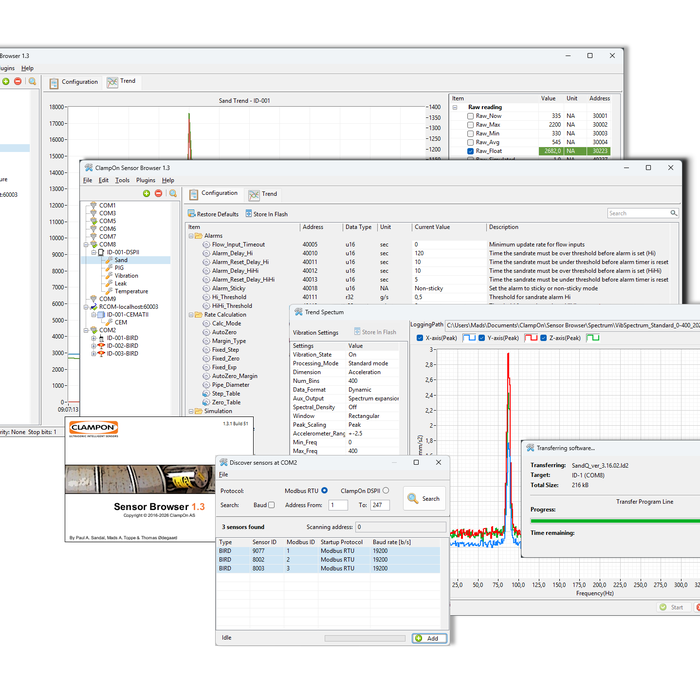 Sensor Browser collage, software tools